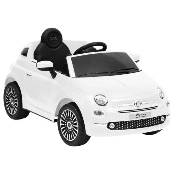 Gossi masina electrica pentru copii fiat 500, alb