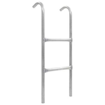 Gossi scara de trambulina cu 2 trepte, argintiu, 72 cm, otel