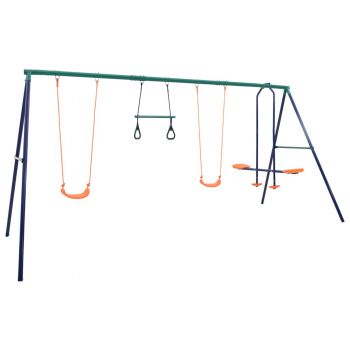 Gossi set de leagane cu inele de gimnastica si 4 locuri, otel