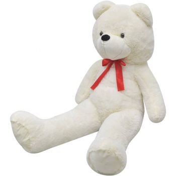 Gossi ursulet de plus de jucarie, alb, 170 cm