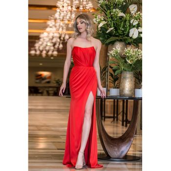Rochie lunga din satin
