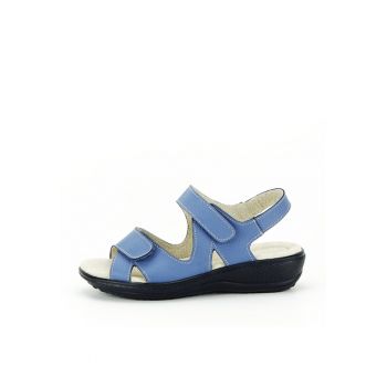 Sandale albastre din piele naturala DLNY7858 M4 13098