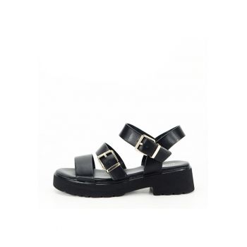 Sandale negre cu talpa groasa 3210 126 14857