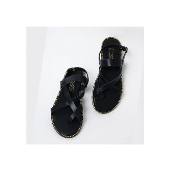 Sandale negre din piele naturala LH-320 M4 13002