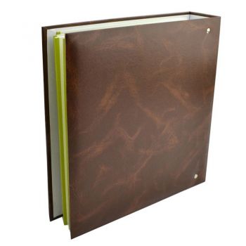 Album foto classic 23x28 cm, 50 pagini albe autoadezive, tip caiet mecanic culoare maro