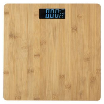 Cantar corporal digital, 180 kg, afisaj lcd, aspect bambus, 28x28 cm