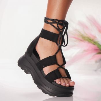 Ghete Dama cu Platforma - 5WL26 Black