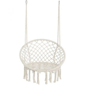 Hamac suspendat, leagan tip cuib cu spatar confortabil, pentru o persoana, interior si exterior, 50x70x100 cm