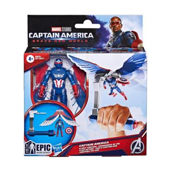 Marvel Captain America Brave New World Captain America Flight Control 10 CM (g0075)