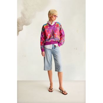 Medicine bluza culoarea violet, modelator