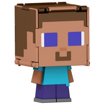 Minecraft Mob Head Minis Flipping Figs Steve & Steve In Enchanted Armor
