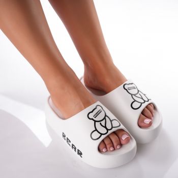 Papuci Bear - BG176 White
