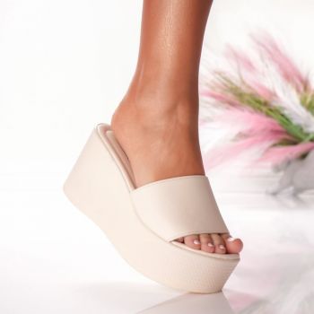 Papuci Cu Platforma - 5WL6 Beige