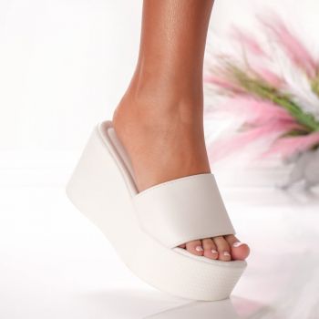Papuci Cu Platforma - 5WL6 White