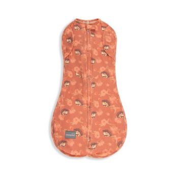 Saculet Swaddle infasat bebelusi + caciulita Second Step Animale de Epoca Arici Sleepee