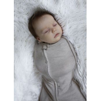 Saculet Swaddle infasat nou nascut + caciulita First Step Eucalipt Sleepee