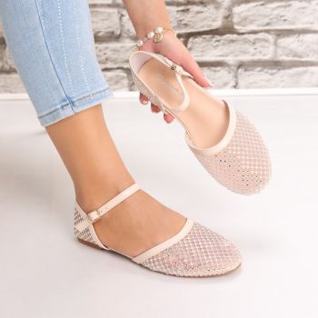 Sandale dama Bej din Textil Safya