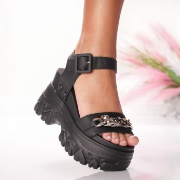 Sandale Dama cu Platforma - 3WL208 Black