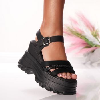 Sandale Dama cu Platforma - 5WL37 Black