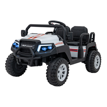 UTV electric pentru copii 2-8 ani Autokids Champion 4 locuri 24V 400W cu roti eva scaun piele eco Telecomanda lumini led buggy electric copii 650 Alb - Autokids.ro