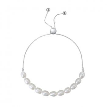 Bratara din argint 925 pentru dama, JW1555, model cu perle, placata cu rodiu Bratara din argint 925 pentru dama, JW1555, model cu perle, placata cu rodiu