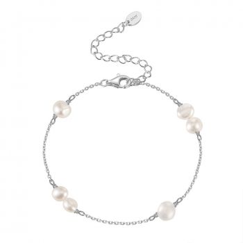 Bratara din argint 925 pentru dama, JW1557, model cu perle, placata cu rodiu