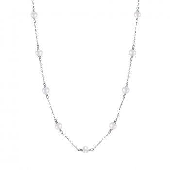 Lantisor argint 925, JW1534, model perla, placat cu rodiu