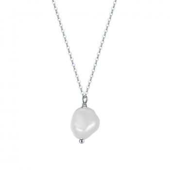 Lantisor argint 925, JW1536, model perla, placat cu rodiu