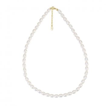 Lantisor argint 925, JW1538, model perla, placat cu aur