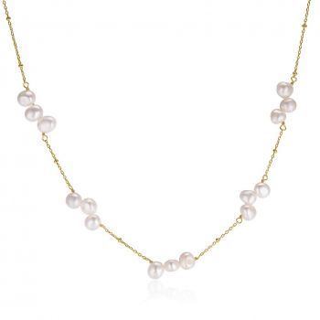 Lantisor argint 925, JW1545, model perle, placat cu aur