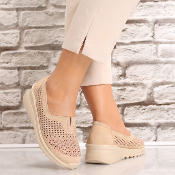 Pantofi dama casual Kaki din Piele Ecologica Sonita Pantofi dama casual Kaki din Piele Ecologica Sonita