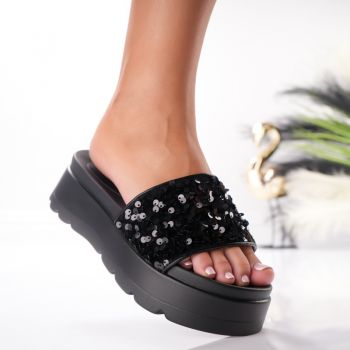 Papuci Cu Platforma - A25-1939 Black