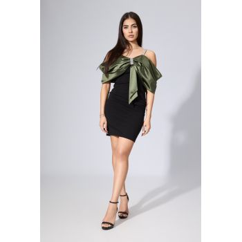 Rochie de ocazie cu model tip funda maxi Kimora Kaki