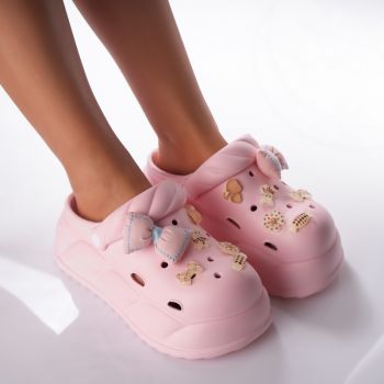 Saboti Krock Cu Platforma - BG201 Pink