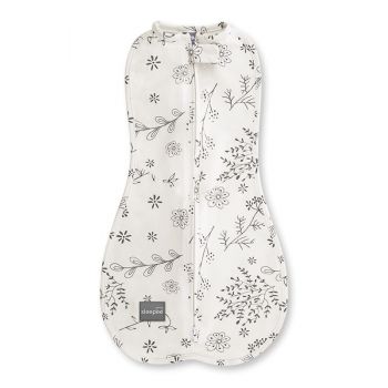 Saculet Swaddle pentru infasat + caciulita Second Step Bloom 0.2 Tog Sleepee