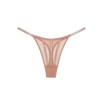 Sheer and shiny thong panty l
