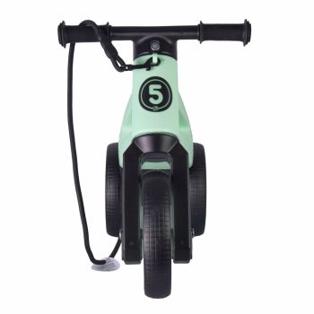 Bicicleta copii fara pedale Funny Wheels Rider SuperSport 2 in 1 Pastel Mint, varsta 1-4 ani, transformabila din tricicleta cu doua roti spate in bicicleta cu o roata spate, anvelope de cauciuc plin, inaltime scaun 27-29 cm
