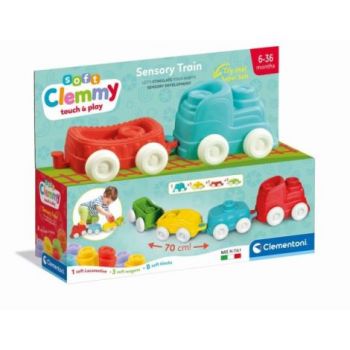 Clementoni - Jucarie educationala Soft Clemmy tren senzorial pentru dezvoltarea senzoriala si motorie a copiilor Clementoni - Jucarie educationala Soft Clemmy tren senzorial pentru dezvoltarea senzoriala si motorie a copiilor