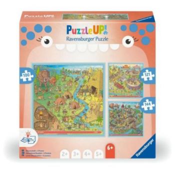 Ravensburger - Puzzle Up istorie 3 puzzle 100 121 144 piese