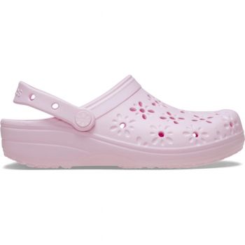 Saboti Crocs Classic Floral Cut-Out Clog Roz - Pink Milk