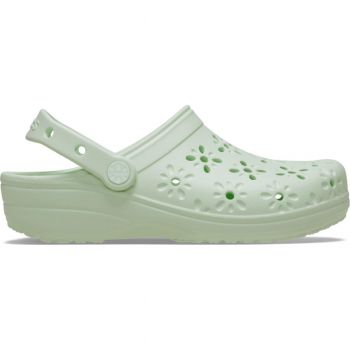 Saboti Crocs Classic Floral Cut-Out Clog Verde - Jade Tint