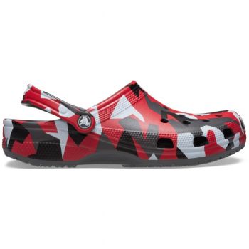 Saboti Crocs Classic Geo Camo Clog Gri - Slate Grey/Multi