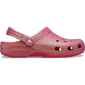 Saboti Crocs Classic Iridescent Glitter Clog Roz - Dragon Fruit