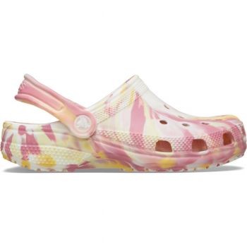 Saboti Crocs Classic Toddler Glow Marbled Clog Multicolor - Daylily/Multi