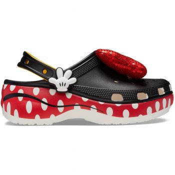 Saboti Crocs Minnie Mouse Classic Platform Clog Alb - White