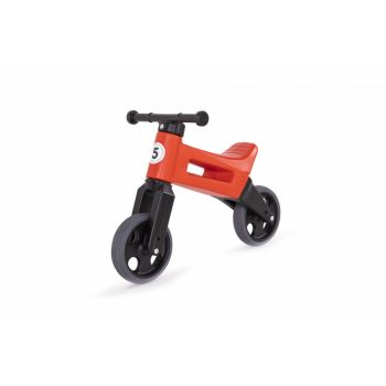 Tricicleta copii fara pedale 2 in 1 cu cosulet pentru ghidon Funny Wheels Rider Sport Rosu, inaltime scaun 27-29 cm, raza de viraj limitata, de la 18 luni, greutate maxima admisa 25 Kg