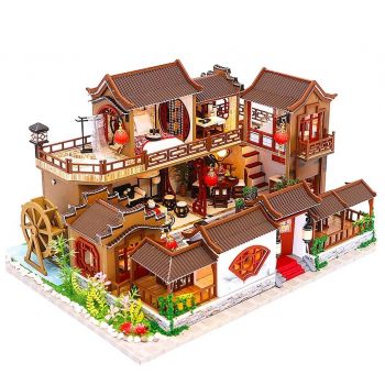 Casuta DIY tip miniatura – model asiatic detaliat, de construit si decorat manual