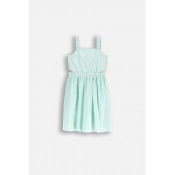 Coccodrillo rochie din bumbac culoarea verde, midi, drept, HOLIDAY SPLASH GIRL JUNIOR