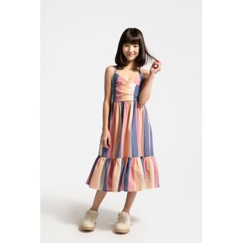 Coccodrillo rochie din bumbac maxi, evazați, FLOWER PARADISE GIRL JUNIOR