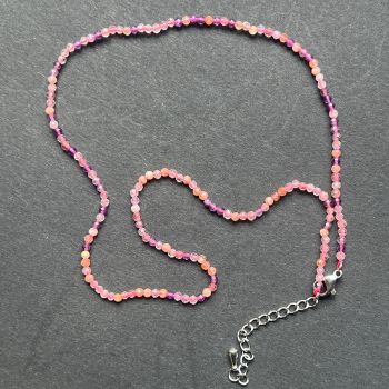 Colier Ametist Cuart Roz Citrin sfere 2 mm